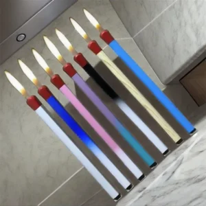 New Gradient Ultra long Luminous Match Lighter Butane Torch Inflatable Lighter Home Aromatherapy Kitchen Small Tool Gift